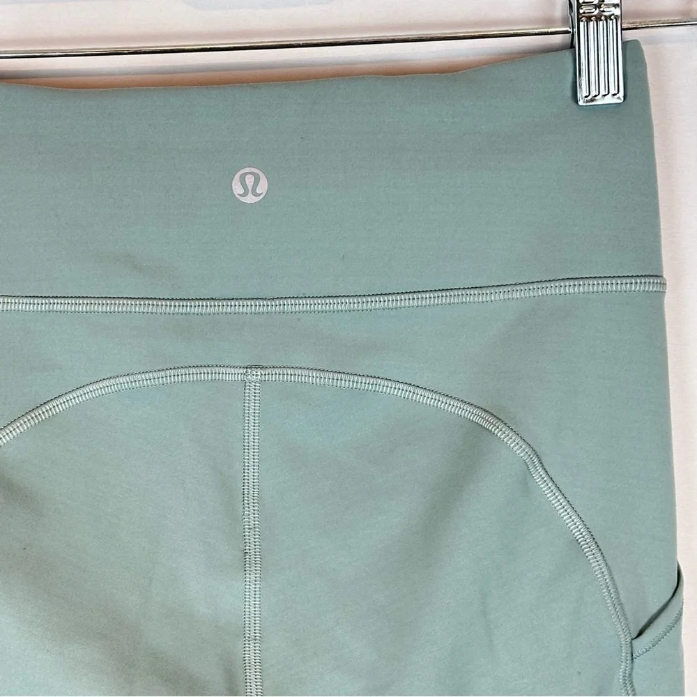 LULULEMON Invigorate high rise cropped legging in algae green - size 4